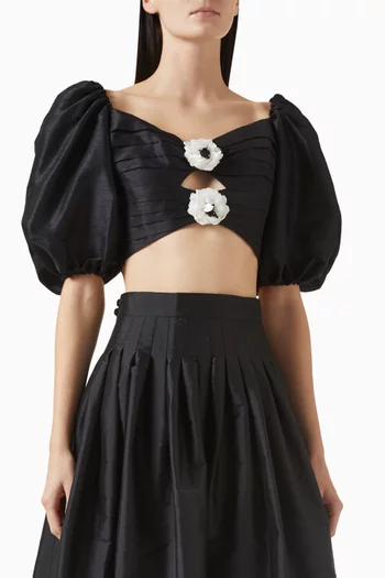 Rosa Cut-out Top in Silk