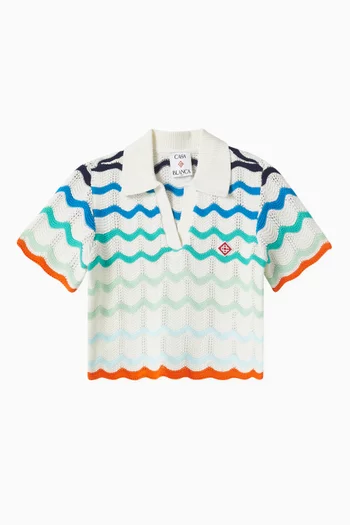 Gradient Wave Crochet Top