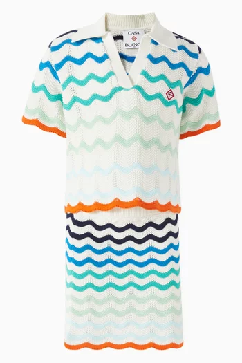 تنورة كروشيه بنقشة مموجة متدرجة