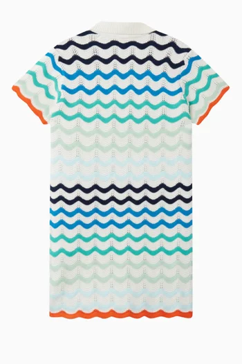 فستان كروشيه بنقشة مموجة