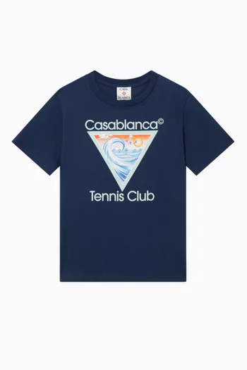 تي شيرت بطبعة Tennis Club قطن