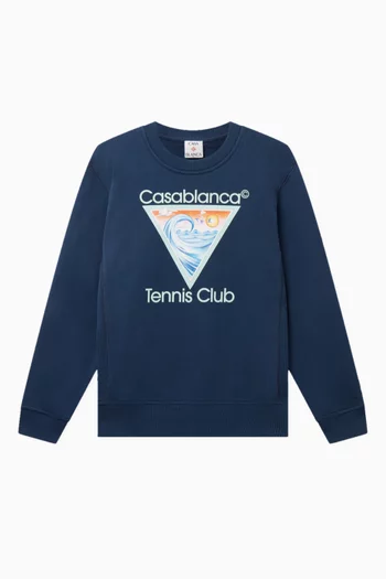 سويت شيرت بطبعة Tennis Club قطن عضوي