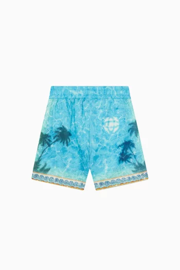 شورت رياضي بنقشة قطن عضوي