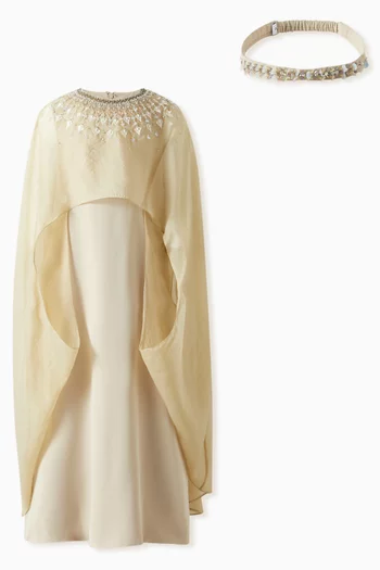 Exclusive Cape Kaftan in Chiffon & Crepe