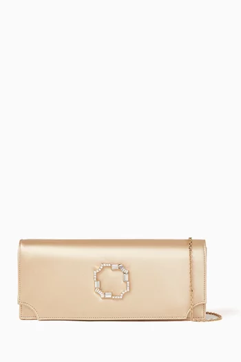Vivien Embellished Clutch in Satin