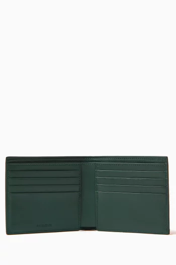 Credit Square Folded Wallet in Leather