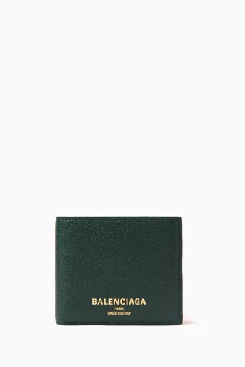 Credit Square Folded Wallet in Leather