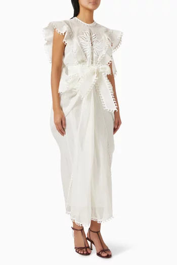Balance Waterfall Dress in Linen Blend
