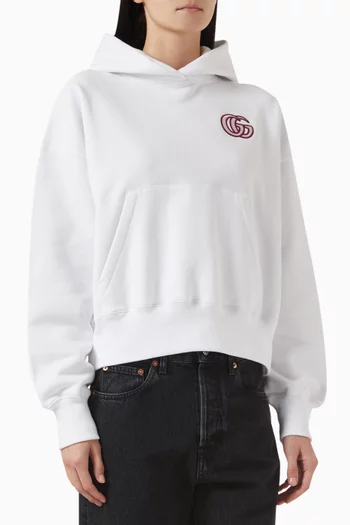 Embroidered Hooded Sweatshirt  in Jersey