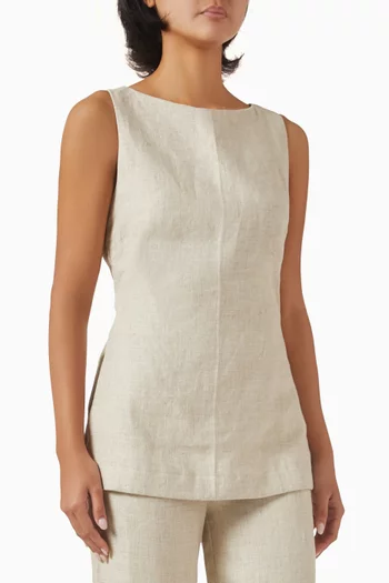 Joan Top in Linen