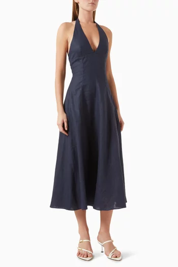 Marais Midi Dress in Linen