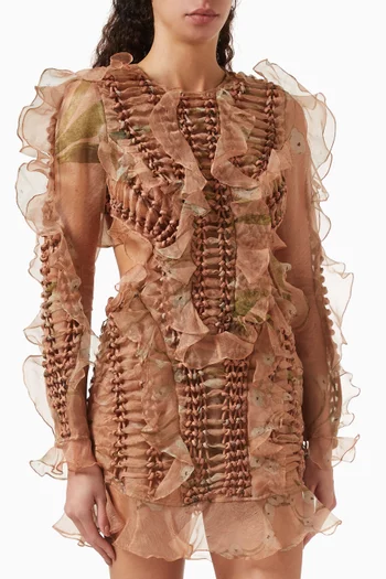 Illuminate Braided Mini Dress in Silk