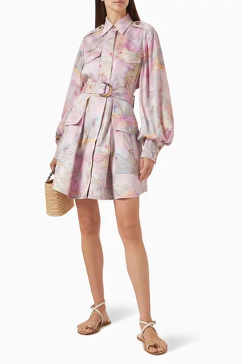 Dawning Cargo Mini Dress in Viscose