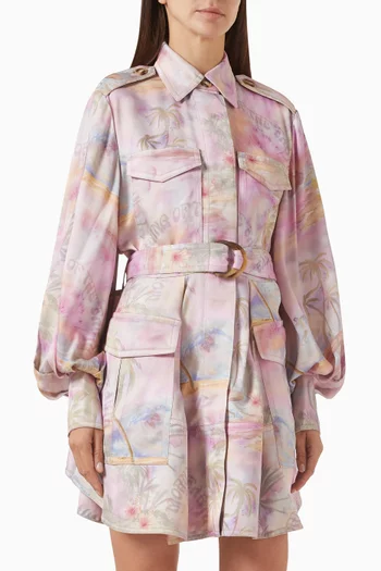 Dawning Cargo Mini Dress in Viscose