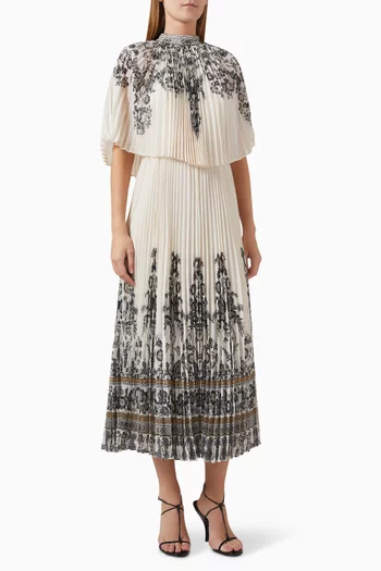 Dawning Sunray Pleated Midi Dress