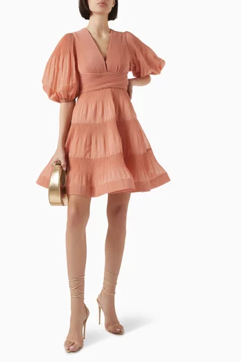 Pleated Mini Dress