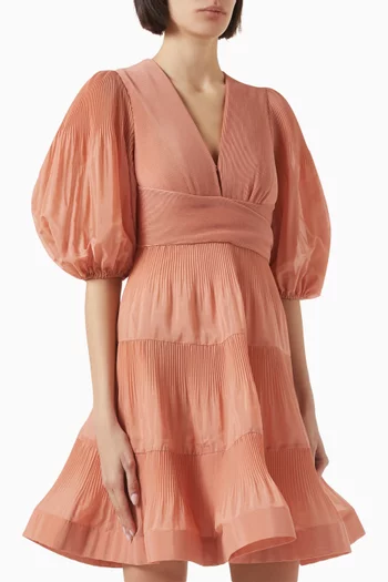 Pleated Mini Dress