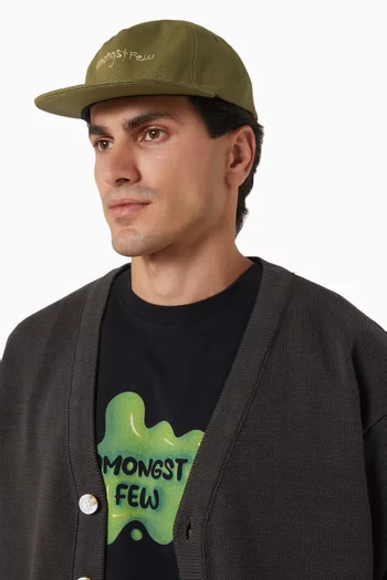 Hand-drawn Cap in Cotton Twill
