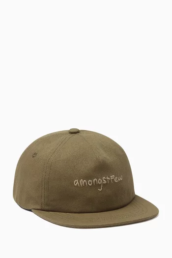 Hand-drawn Cap in Cotton Twill