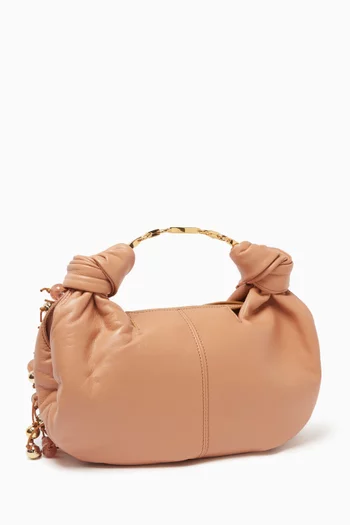 Beaded Foam Bag in Nappa Leather