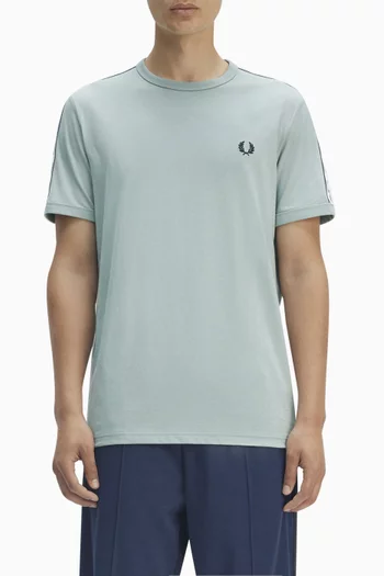Taped Ringer T-shirt in Cotton