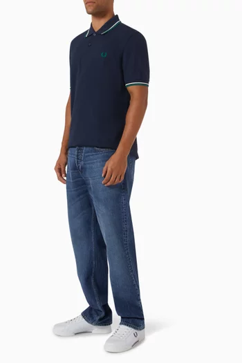 Twin Tipped Polo Shirt in Cotton Piqué