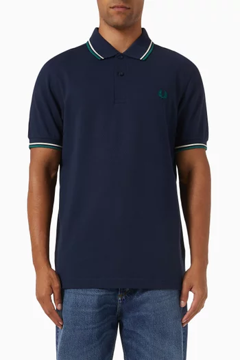 Twin Tipped Polo Shirt in Cotton Piqué