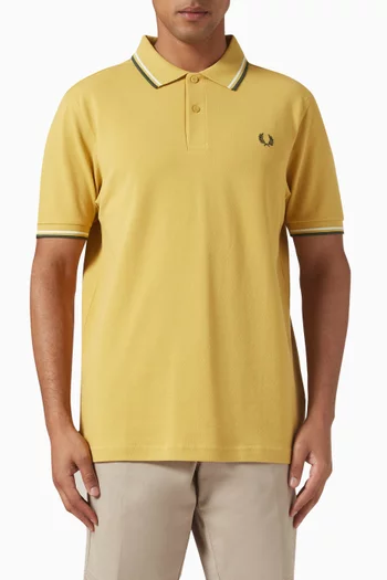 Twin Tipped Polo Shirt in Cotton Piqué