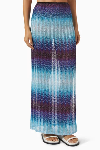 Raschel-knit Maxi Skirt