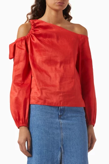 Cora Top in Linen-blend