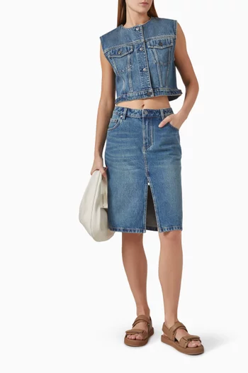 Midi Skirt in Denim