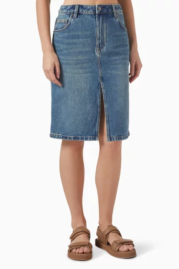 Midi Skirt in Denim