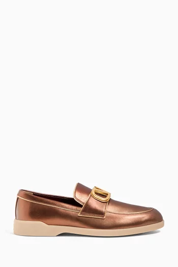 Leisure Flows Loafers in Laminated Nappa Leather