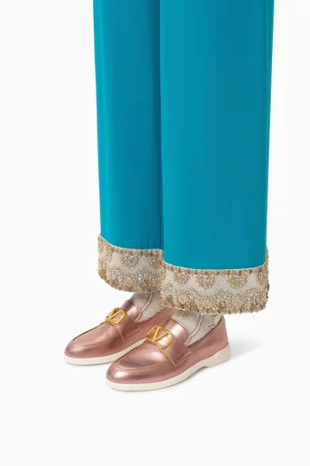 Leisure Flows Loafers in Laminated Nappa Leather