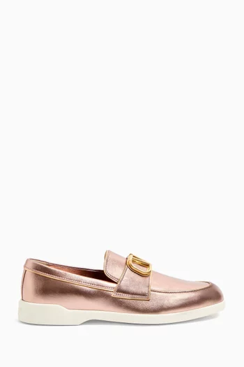 Leisure Flows Loafers in Laminated Nappa Leather