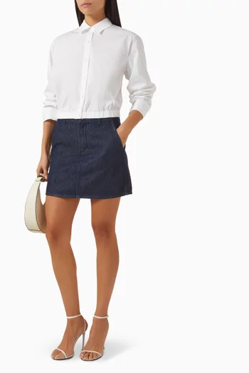 Crop Shirt in  SUPIMA® Cotton Blend