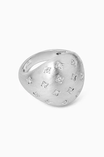Scatter Diamond Ring in 18kt White Gold