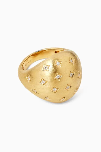 Scatter Diamond Ring in 18kt Gold