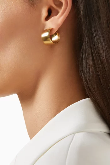 Mini Dome XL Hoops in 14kt Gold-plated Brass
