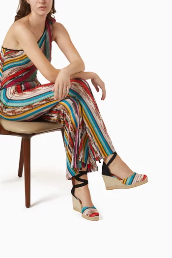 Eva 80 Raschel Striped Espadrilles in Jute