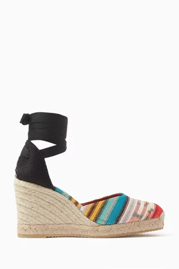Eva 80 Raschel Striped Espadrilles in Jute