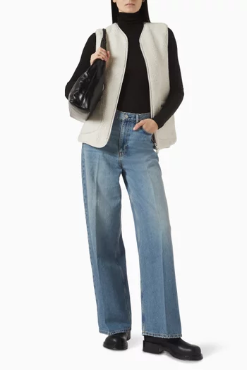 Wide-Leg High-Rise Full-Length Jeans
