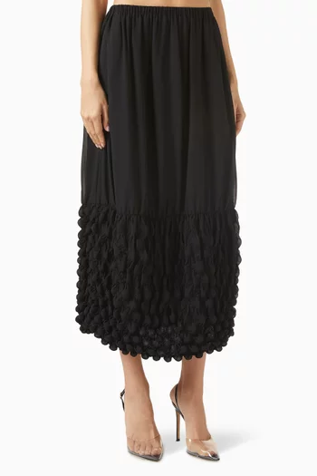 Bubble-Hem Maxi Skirt