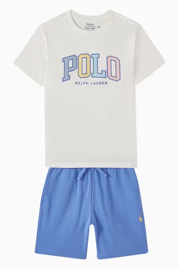 Embroidered-pony Shorts in Cotton