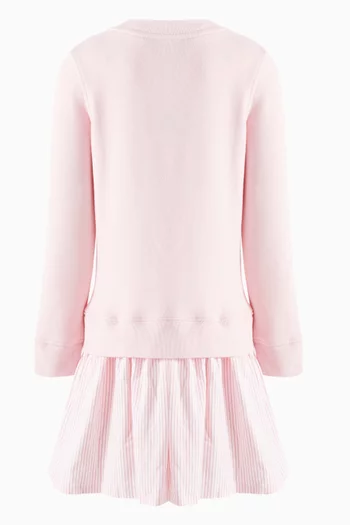 Embroidered-pony Sweatshirt Dress in Cotton-blend