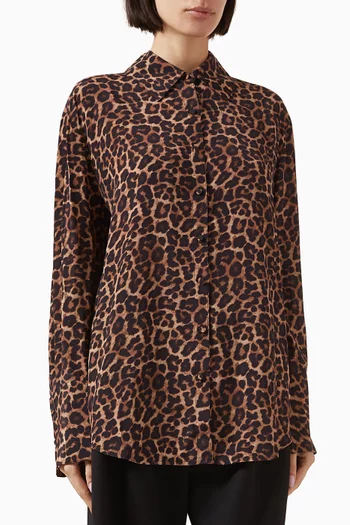 Bridget Leopard-print Shirt in Viscose Blend