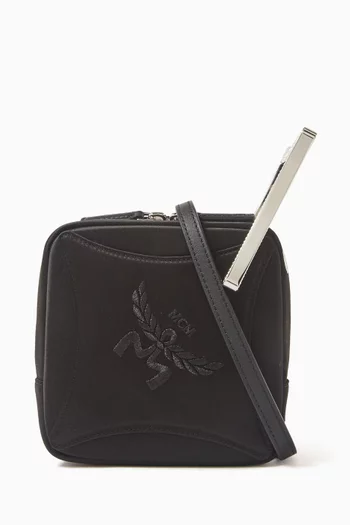 Mini Diamond Logo Crossbody Bag in Silk-satin Nylon