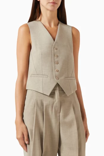Gelso Waistcoat in Suiting Fabric
