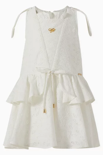 فستان متعدد الطبقات قماش بارز الملمس