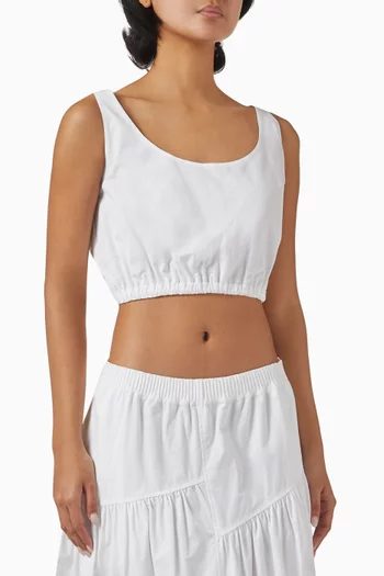 Bonded Top in Cotton Poplin